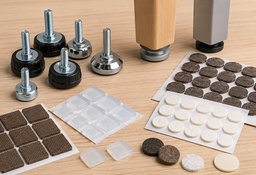 Furniture glides: how to choose adjustable, felt, and self-adhesive ones