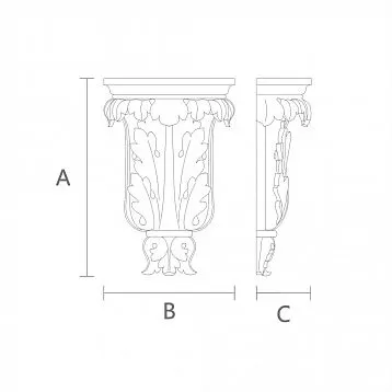 Carved Bracket KR-028 for an Elegant Interior