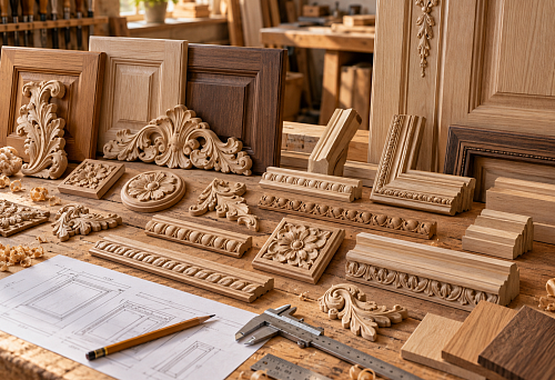 Wooden decor for woodworkers made of solid natural wood
