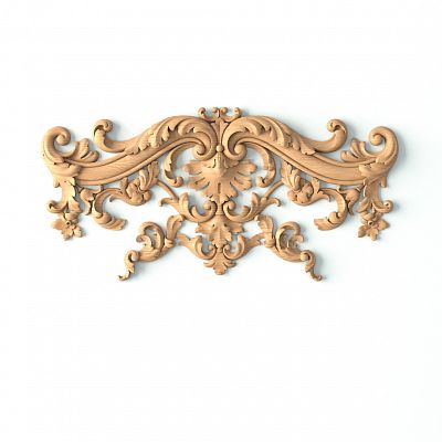 Carved cover plate N-406 из дерева в виде листьев и лепестков