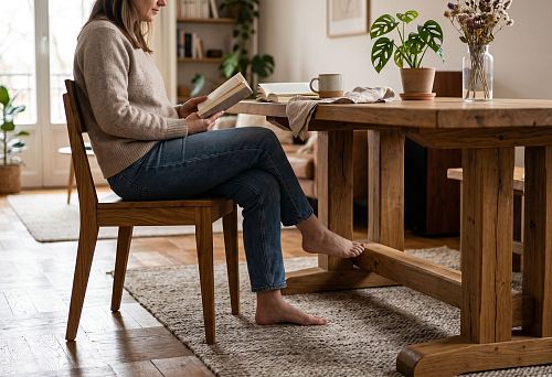 Supports that hold more than it seems: wooden legs for chairs and tables in your interior