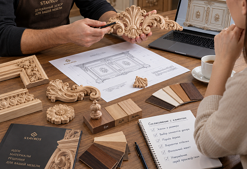 Custom furniture decor: how to coordinate wooden elements with the client before production