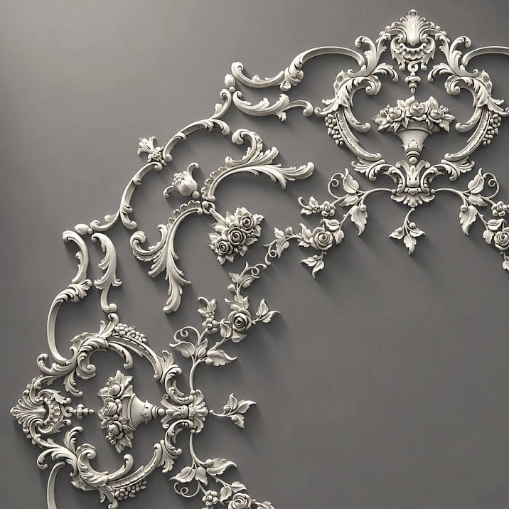 Polyurethane decor CPU-066 for wall molding and ceiling decoration in classical style schematic