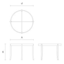 Dimensions and construction scheme of the STL-031 table frame