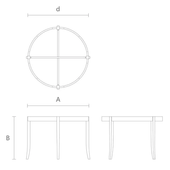 Dimensions and construction scheme of the STL-031 table frame