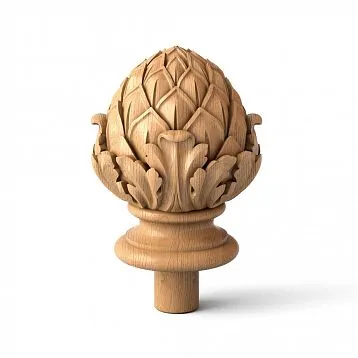 Carved wooden cap L-087 for giving your staircase elegance and refinement