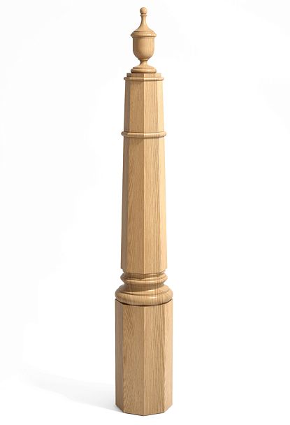 Carved wooden pillar for stair L-121.1 - 0