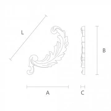 Carved appliqu&eacute; in various sizes and wood species