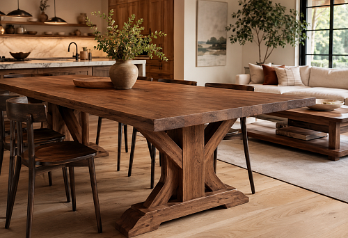 A table without wobbly legs: how to choose a wooden underframe for the kitchen, living room, and coffee table