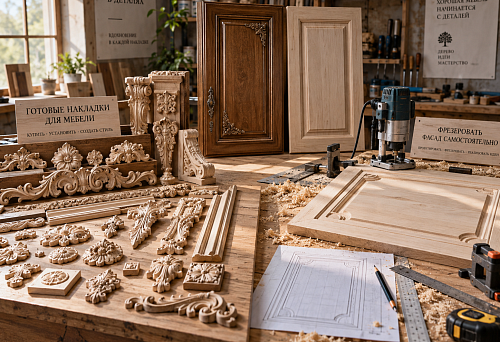 Ready-made decorative overlays for furniture