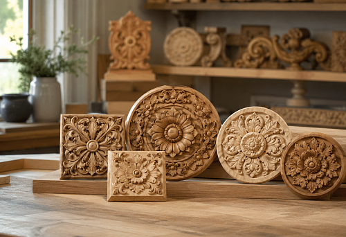 Buy Decorative Wooden Rosettes: Types, Sizes and Selection