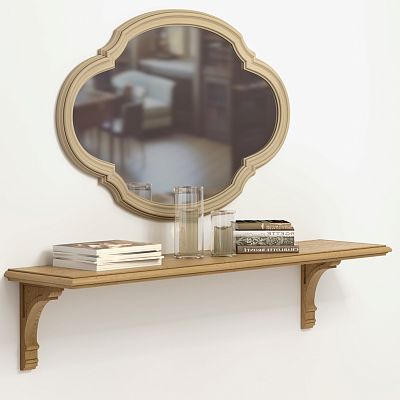 Brackets для полок, гладкий кронштейн KR-060 в интерьере на фото