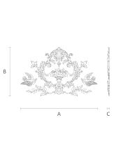 Wooden decoration set C-051 schematic drawing