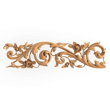 Beech wooden molding K-130, 120 &times; 17 &times; 930 mm
