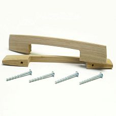 Solid wood handles with fasteners