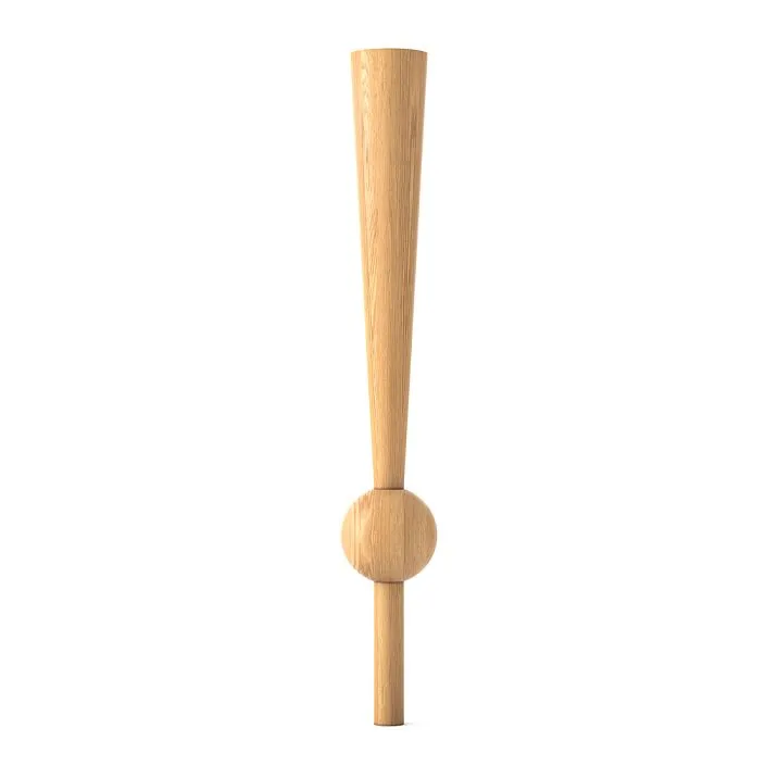 Modern furniture leg MN-238, height 750 mm, central spherical part made of premium-grade beech solid wood