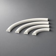 Molding decor MLDPU-027U-1 made of polyurethane, a lightweight corner module for creating closed frames and panels on walls in classic style