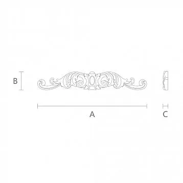 Wooden molding with an elegant pattern