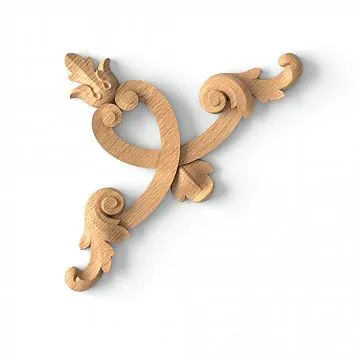 Elegant Wooden Carved Overlay N-393 with Floral Motif