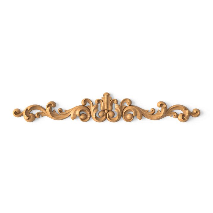 Wooden decor N-148.1 with carved floral pattern from natural wood
