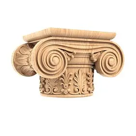 Wooden capital KL-034