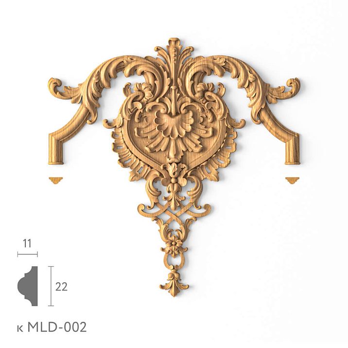 Detailed carving on the insert N-411
