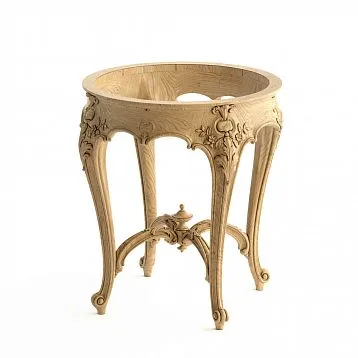 Table base STL-027 made from solid oak