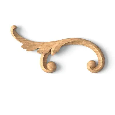 Carved cover plate N-291L из дерева с цветочным орнаментом
