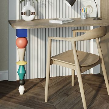 Geometric figure KN-011 made of solid wood with a 34 mm hole