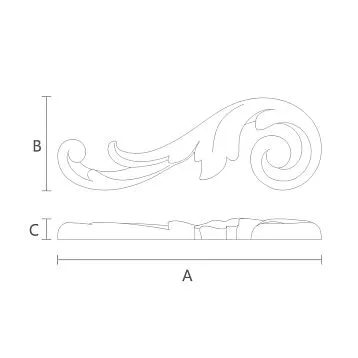NPU-282L Molded Decoration &ndash; 3D molding decorative overlay with detailed patterns