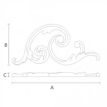 Wooden Carved Inlay N-298L against background