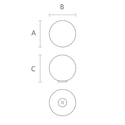 Ручка for furniture ORB HL-002M шарообразная чертеж