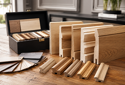 STAVROS wooden molding samples for profile and material selection