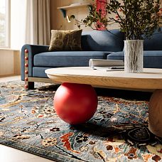 Wooden leg MN-235 with a spherical element for furniture.