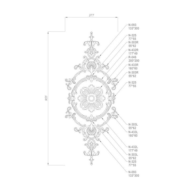 Beautiful and high-quality wooden decor from the interior decor store Stavros drawing
