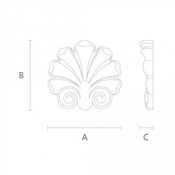 Wooden N-110 Inlay with Luxurious Carved Baroque Style Decoration