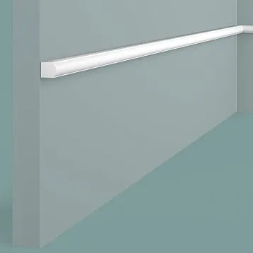 Impact-resistant polystyrene wall molding D10 Hi Wood, 11.4&times;10 mm