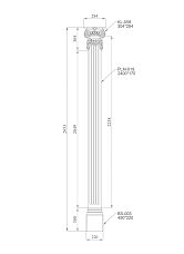 Decorative set C-002-1-3 with carved floral pattern diagram
