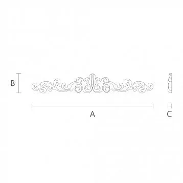 Wooden decorative inlay N-148 for door, wall, or ceiling