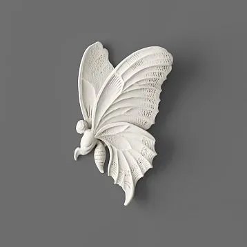 Molding decoration NPU-482R in the form of a butterfly, close-up