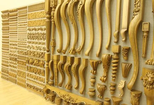 Curved furniture legs in interior design: combination of technology and art.