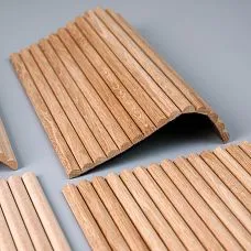 OPAN-001 slatted panel made of MDF, decorative wall panel with a rounded profile