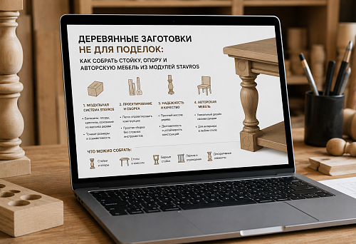 Wooden blanks not for crafts: how to assemble a stand, support, and custom furniture from STAVROS modules