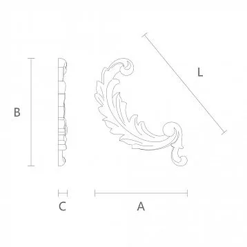 Wooden carved interior decoration insert N-221R