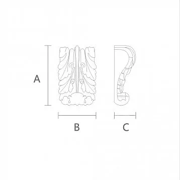 Carved wooden bracket