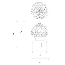 Wooden post cap L-089, 98 mm, buy in the online store Stavros