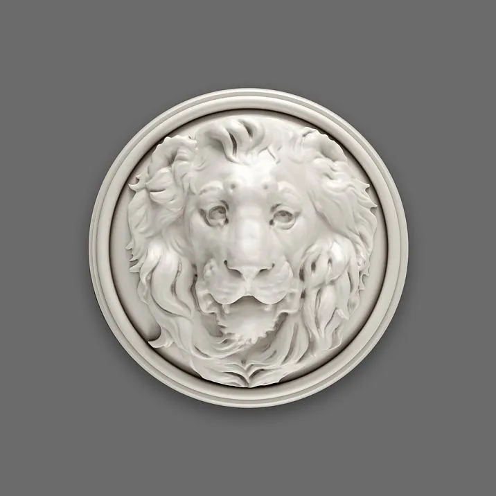 Decorative lion overlays for walls and columns in various sizes