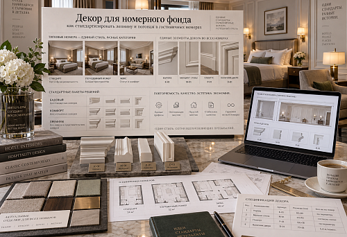 Decor for guest rooms: how to standardize moldings and trim in hotel rooms