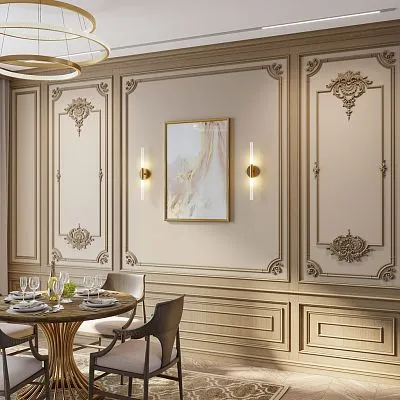 Corner molding MLD-003U, интерьер с декором