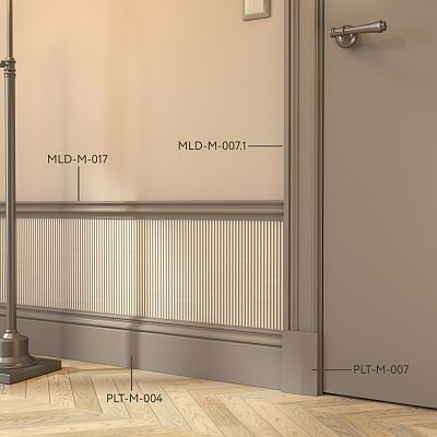 Skirting board/каблук MDF PLT-M-007 применение в интерьере в виде каблука для двери